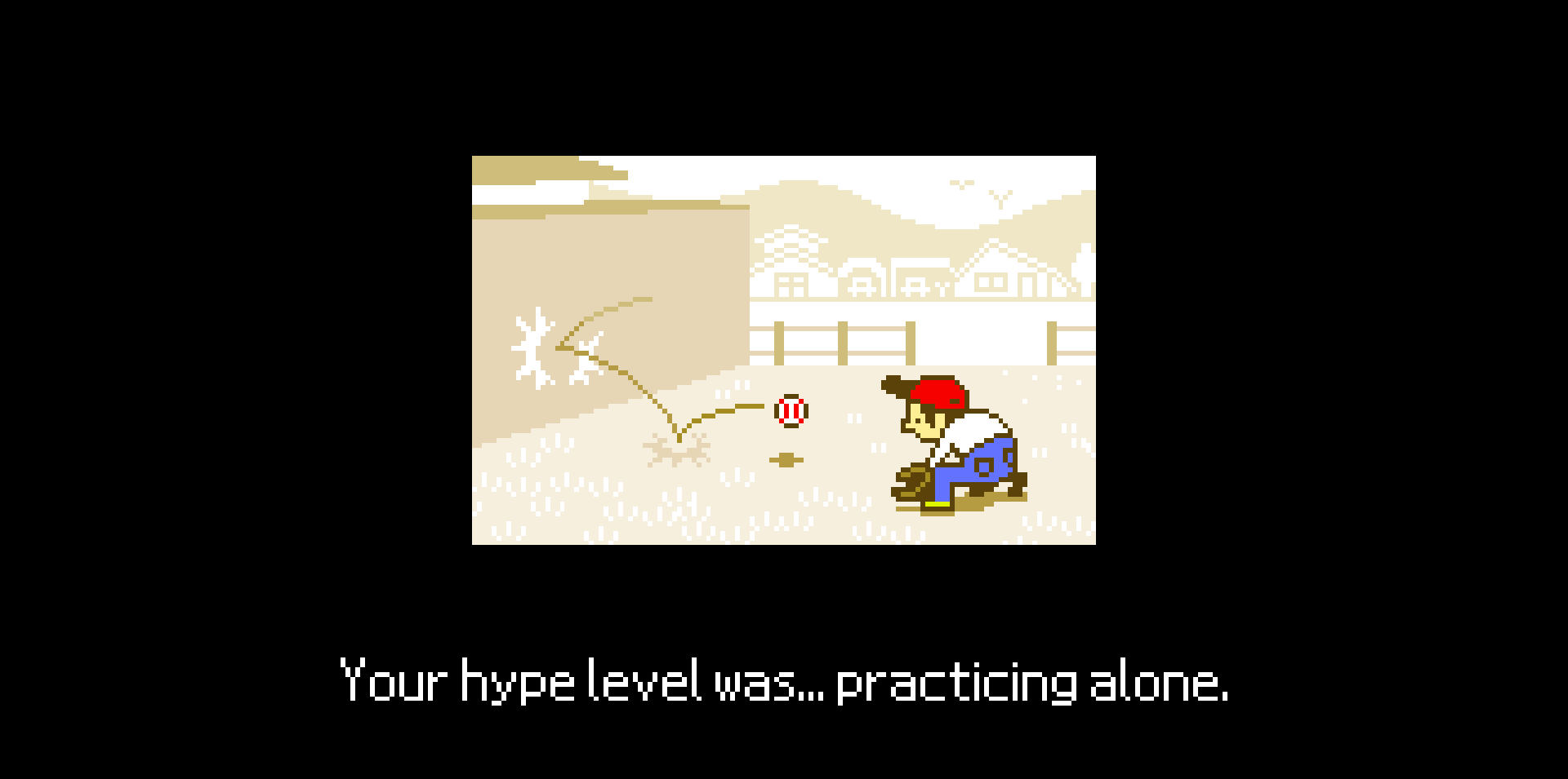 Your hype level was... practicing alone.